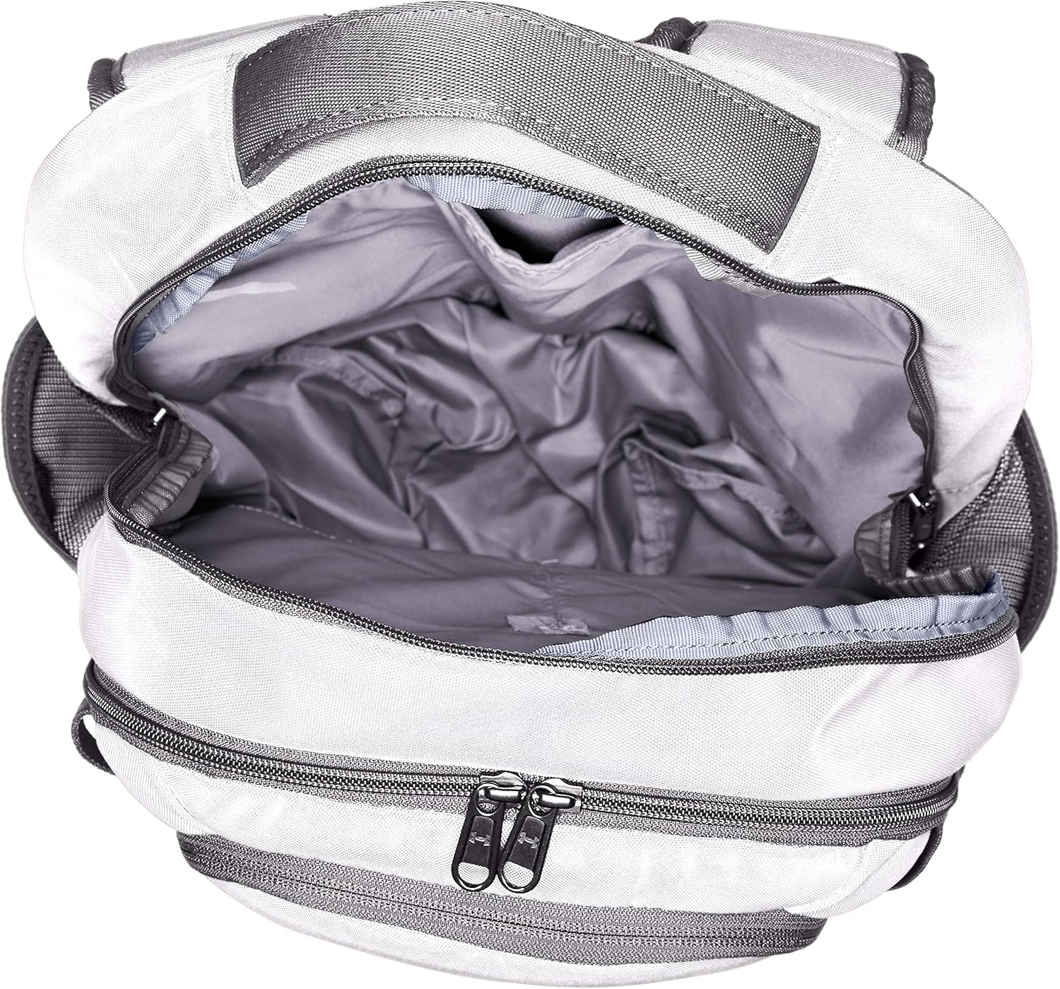Under Armour Adult Team Hustle 3.0 Backpack , White (100)/Gray , One Size Fits All: Clothing