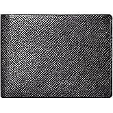 DiLoro RFID Slim Saffiano Leather Travel Wallet for Men Bifold Top Flip 2 ID Windows (Firenze Black)