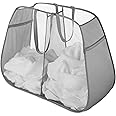 Whitmor Pop and Fold Double Hamper, Paloma Gray