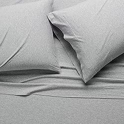 Amazon Basics Cotton Jersey 4-Piece Bed Sheet