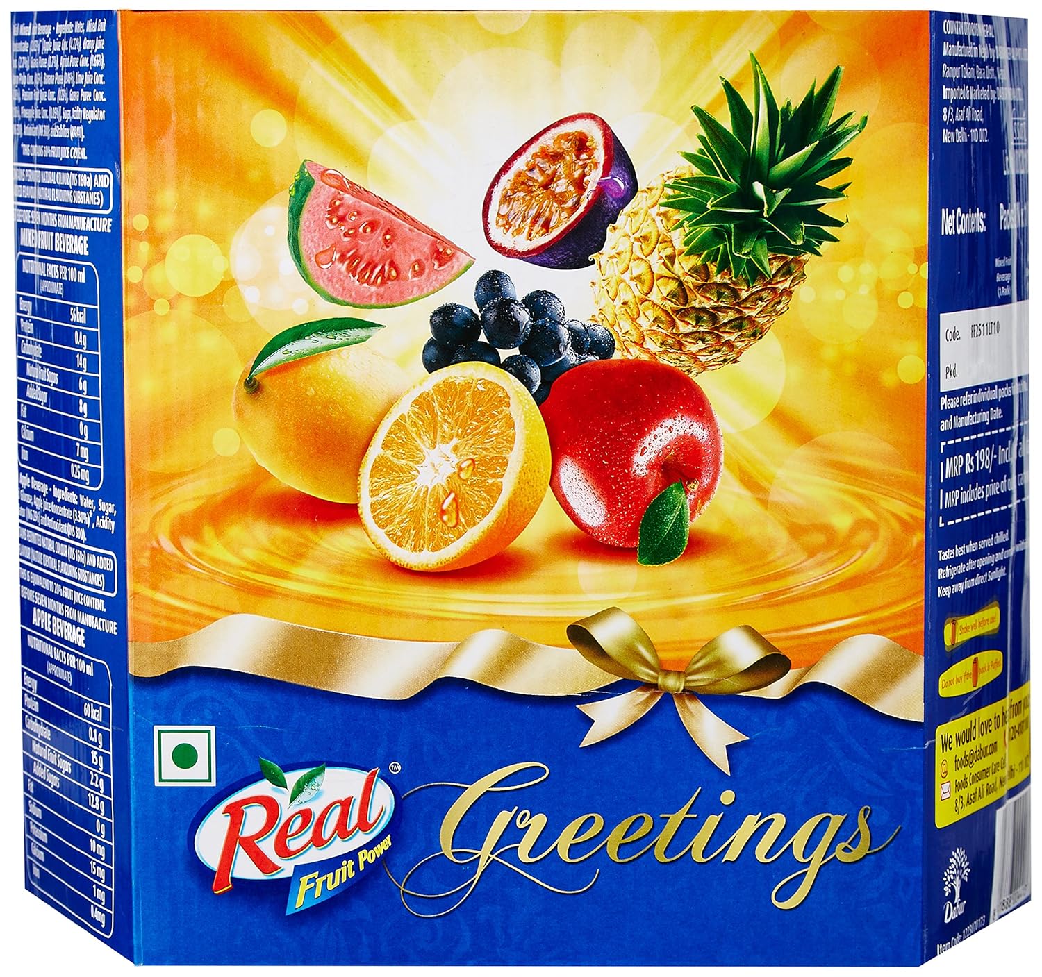 Real Juice Greetings Tall Box Pack, 2000g Amazon.in Grocery & Gourmet Foods