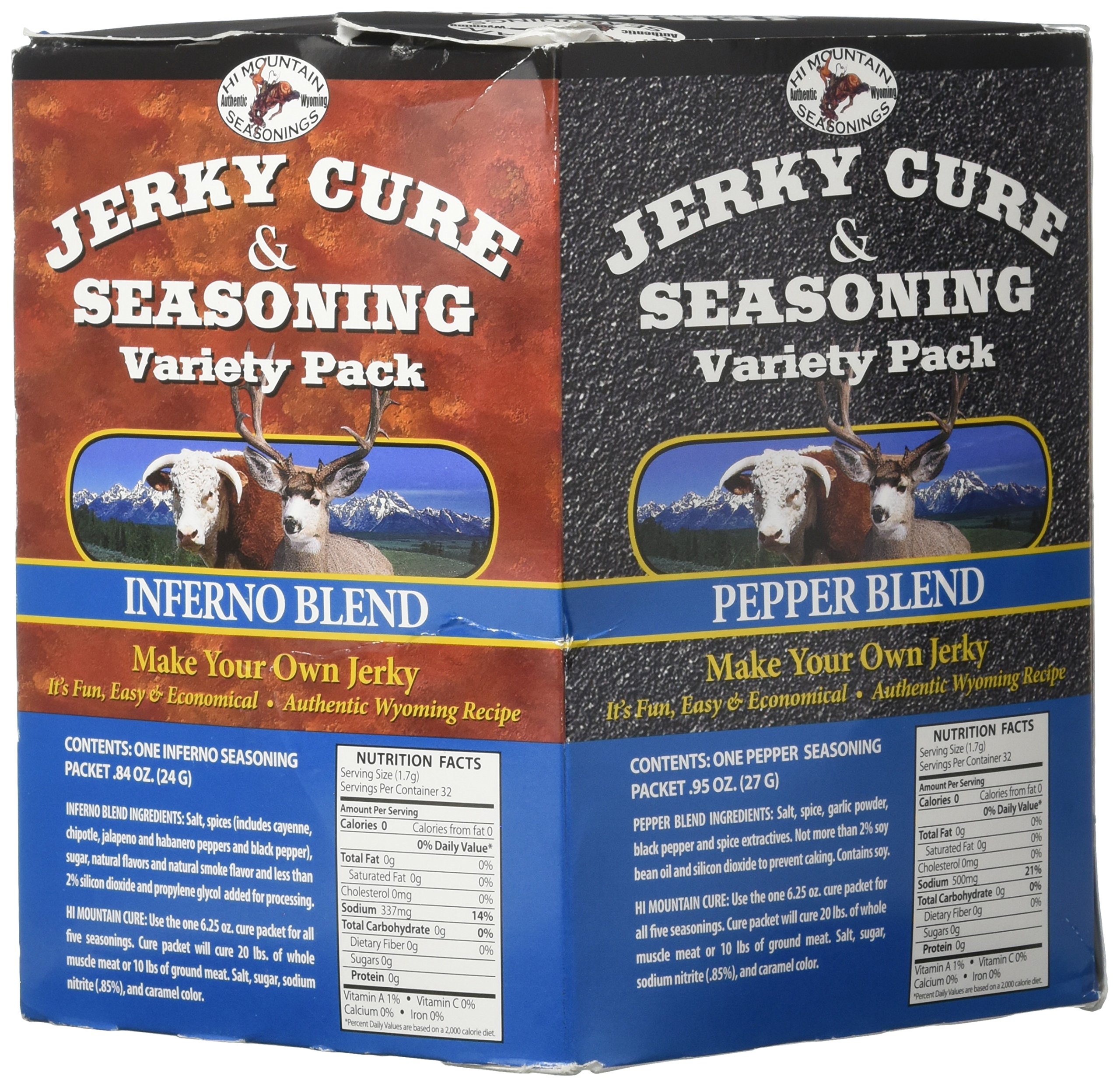 Hi Mountain Jerky Seasoning Variety Pack No. 2 Contains Five Flavors in