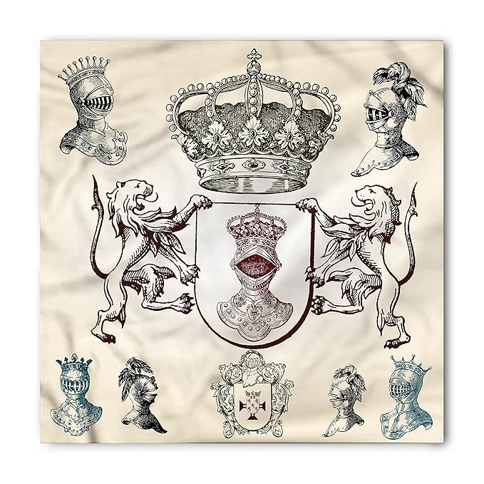 Amazon Com Lunarable Medieval Bandana Shield Design With Figures