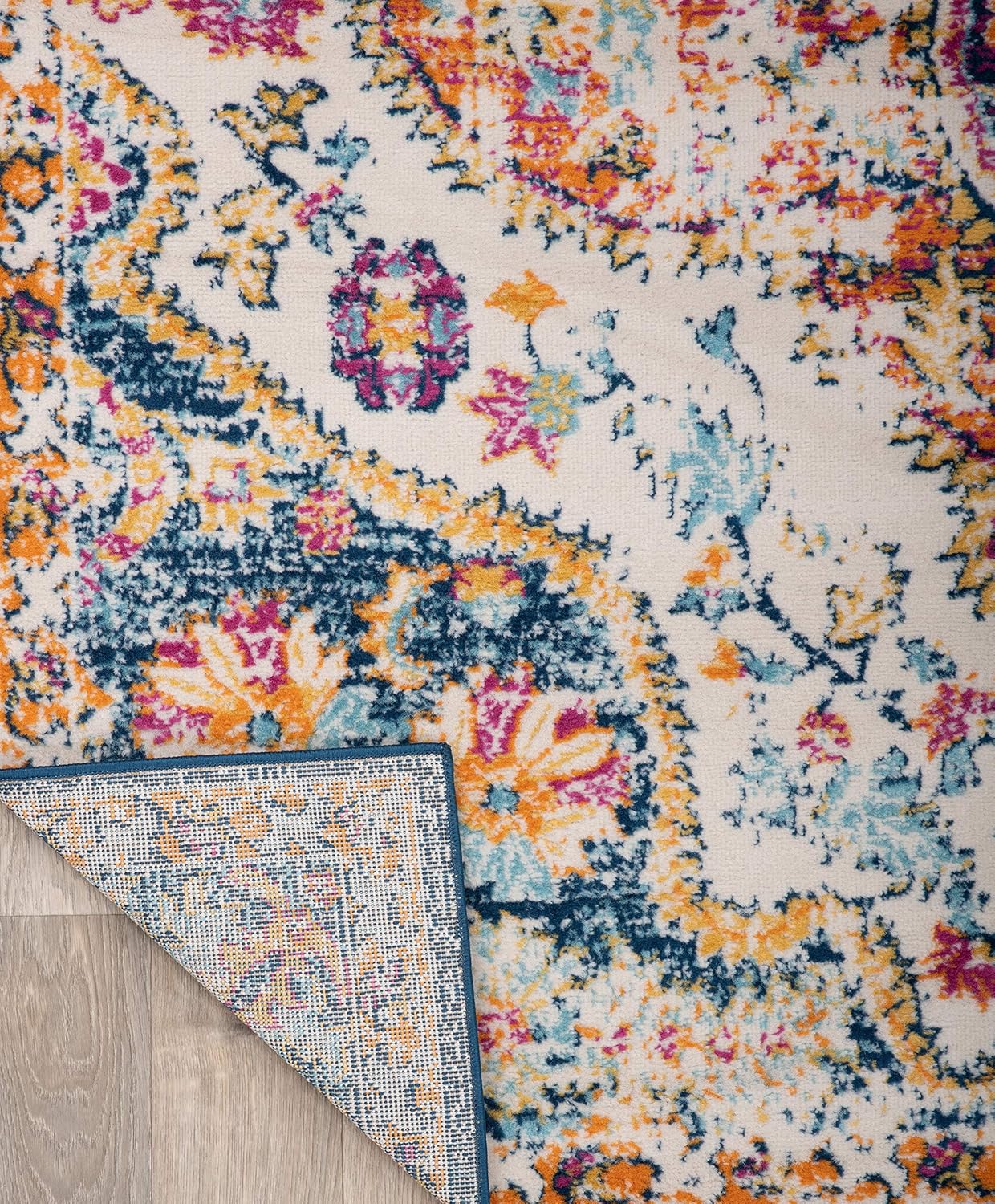 Rugshop Vintage Distressed Bohemian Area Rug 5' x 7' Multi: Furniture & Decor