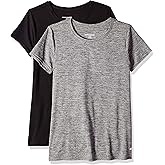 Amazon Essentials Women's Active Quick Dry Tech Stretch Workout Gym Short-Sleeve Crewneck T-Shirt