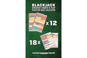 Blackjack Strategy Charts & Play Variation Index Collection: Full book strategy cards and indices for all card counting syste