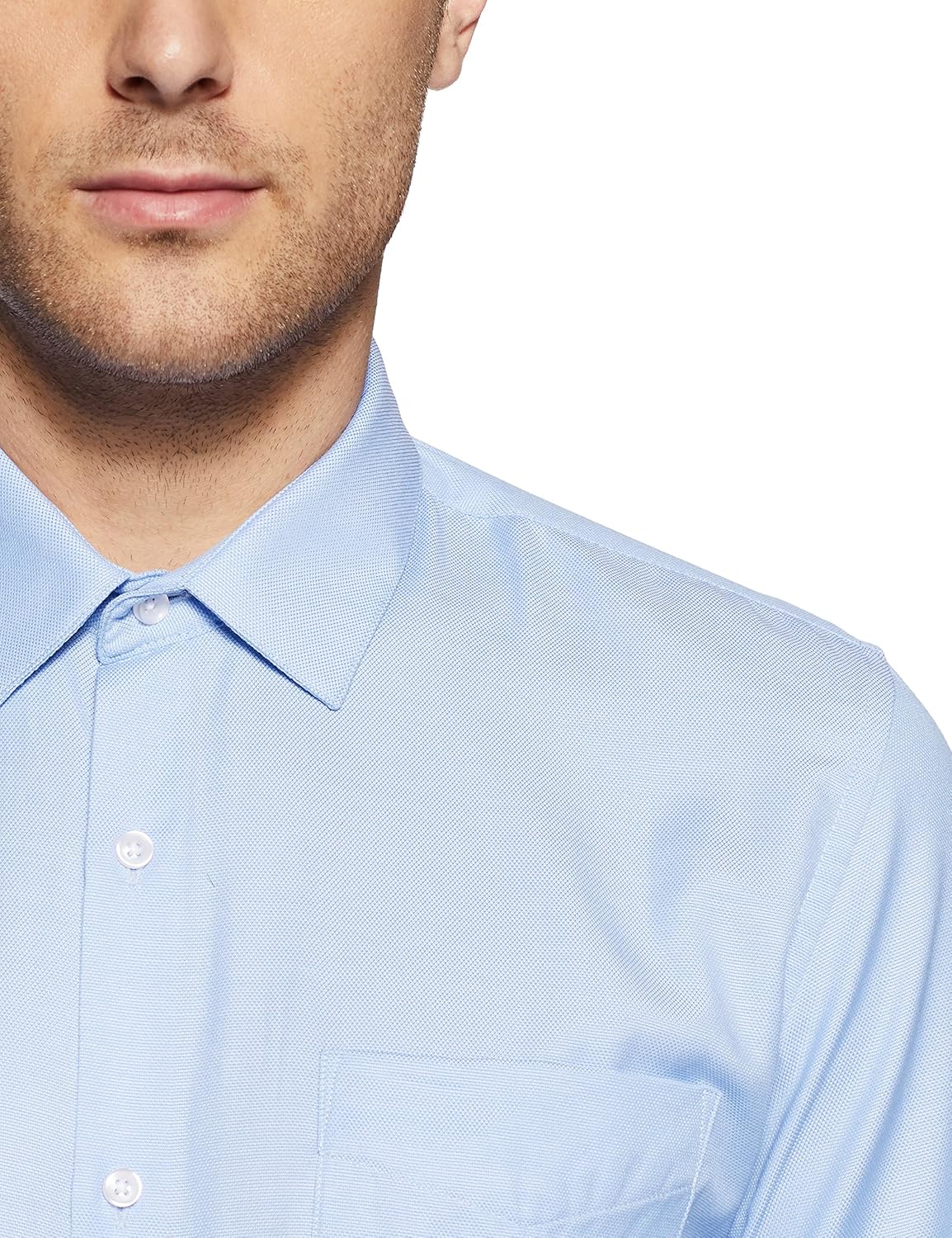 peter england men's plain slim fit formal shirt