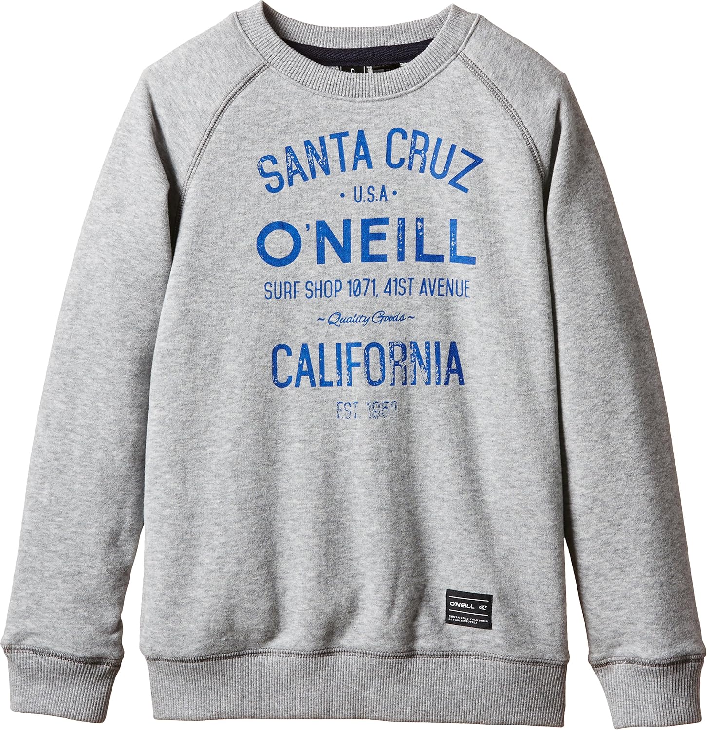 O 'Neill Boys LB Santa Cruz Crew Hoodie grey Silver Melee Size17 years