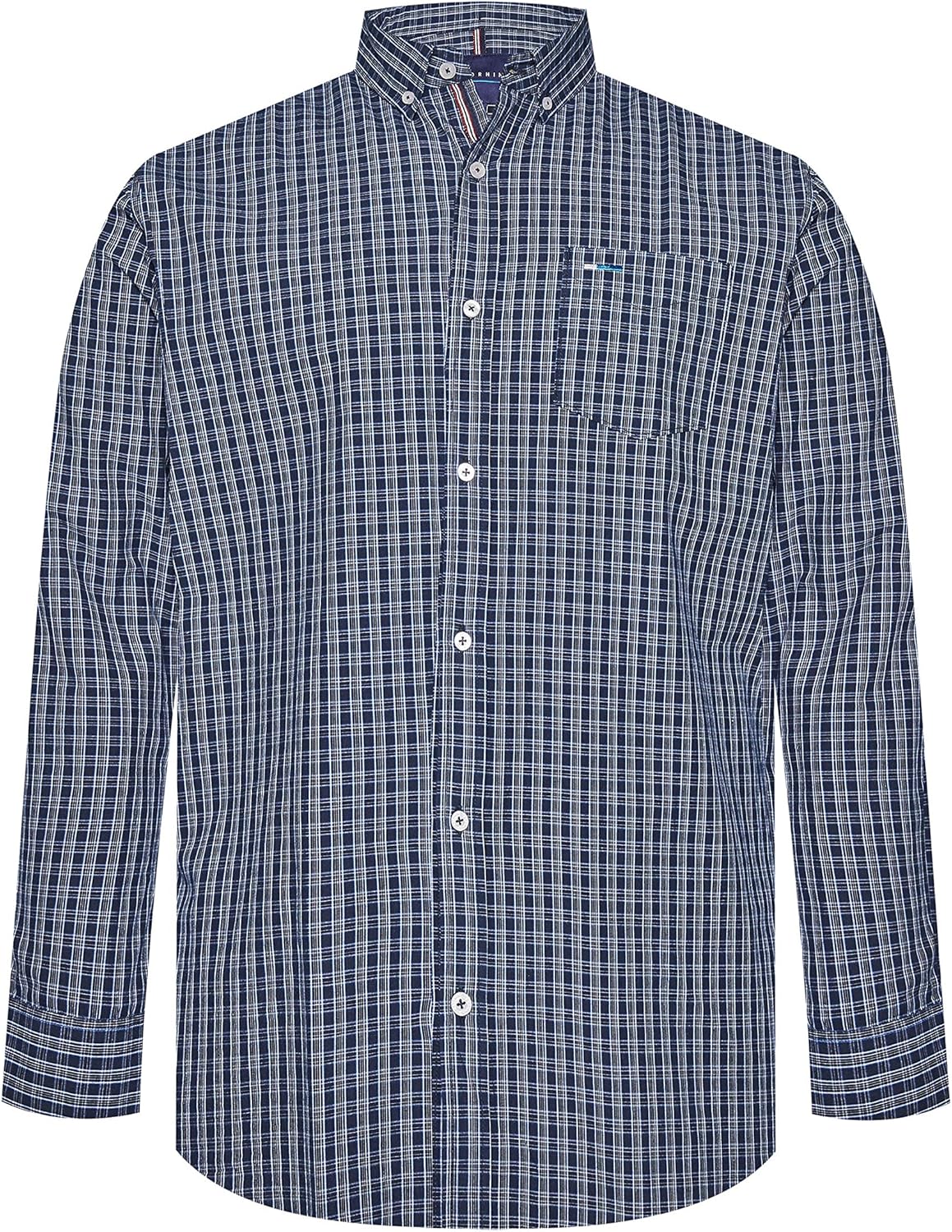 Badrhino Mens Big and Tall Check Shirt Size M Blue Amazon.co.uk Clothing