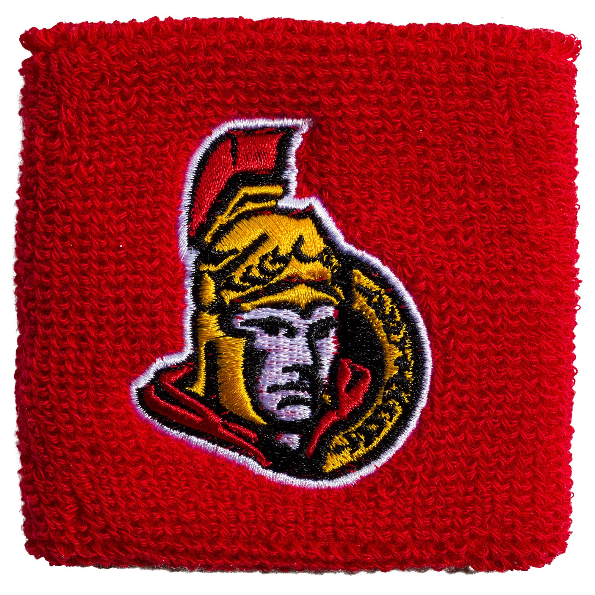 Franklin Sports NHL Ottawa Senators 2.5" Embroidered Wristbands, One Pair