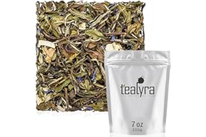 Tealyra - White Coconut Cream - Premium White Tea with Coconut Chips Blend - Loose Leaf Tea - High in Antioxidants - Caffeine Level Low - All Natural Ingredients - 200g (7-ounce)