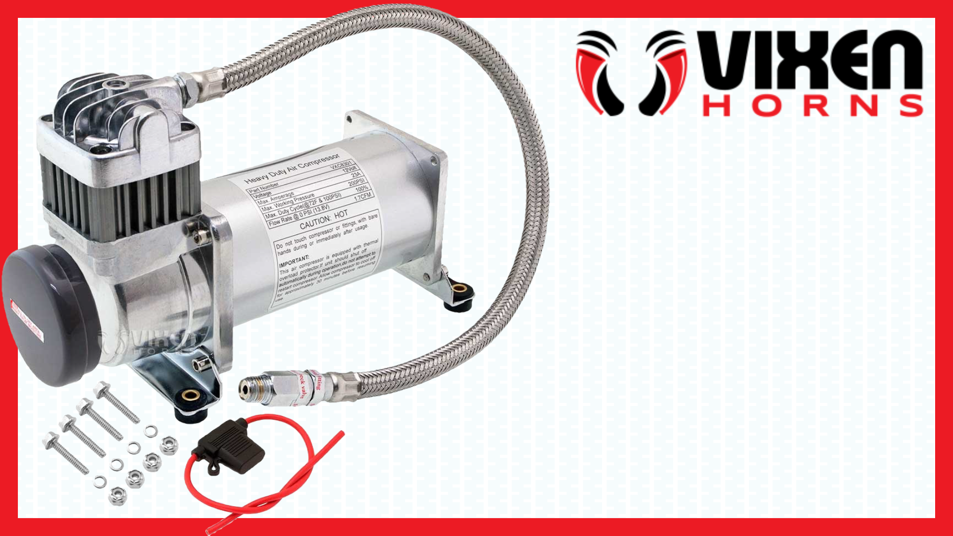 Amazon.com: Vixen Horns 200 PSI Heavy Duty Air/Train Horn