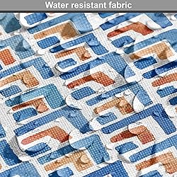 Ambesonne Japanese Fabric by The Yard, Geometric