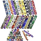 Dminya Halloween Slap Bracelets for Kids Halloween Slap Bracelets Bulk Snap Bracelet Party Supplies Favors Classroom Prizes Exchanging Gifts (24)