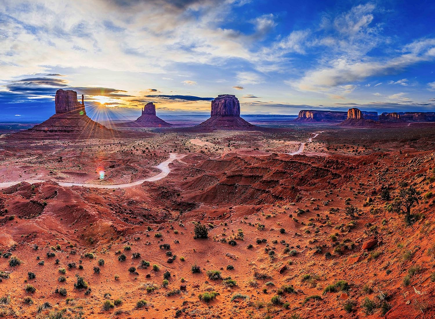 Amazon Com Fkg Adult Jigsaw Puzzle Monument Valley Desert Navajo Tribal Park Arizona 500 Pieces Toys Games