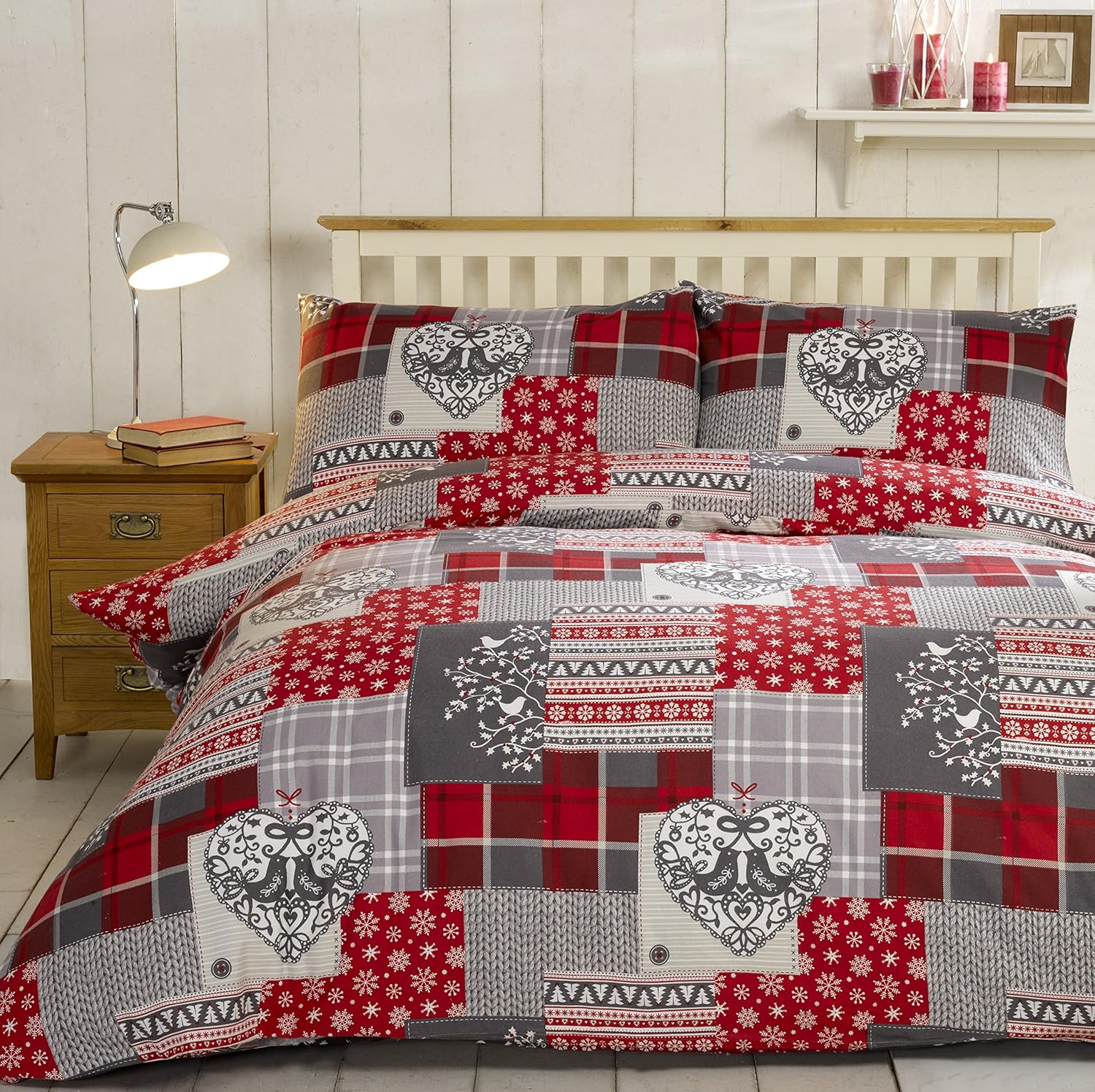 Parure de lit housse de couette avec taie d'oreiller 100% Polyester 60