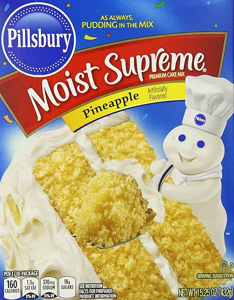 Amazon Pillsbury Cake Mix Pineapple 15 25 Ounce Grocery 