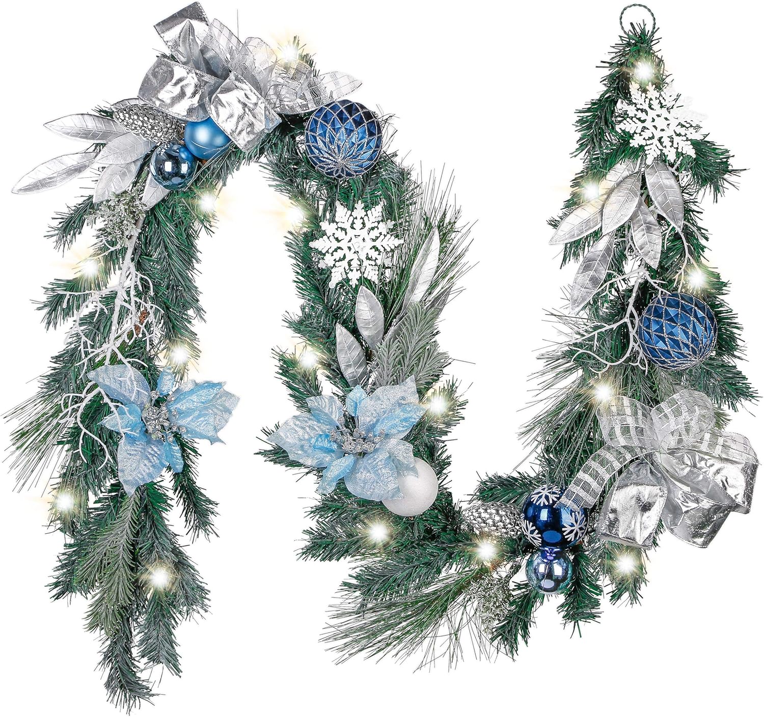 Valery Madelyn PreLit 6 Feet/72 Inch Winter Land Blue Silver Christmas