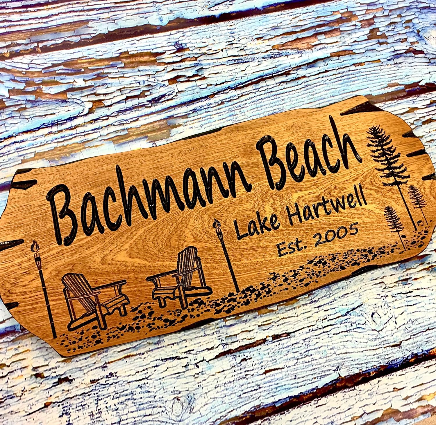 Amazoncom Personalized Beach House Sign Beach House Decor Cabin Sign Outdoor Custom Lake House Family Name Handmade