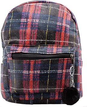 plaid mini backpack