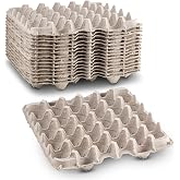 Biodegradable Pulp Fiber Egg Flats - 15 Pieces for Storing up to 30 Large or Small Eggs/Egg Crates That Make a Great Home for Roach Colony by MT Products