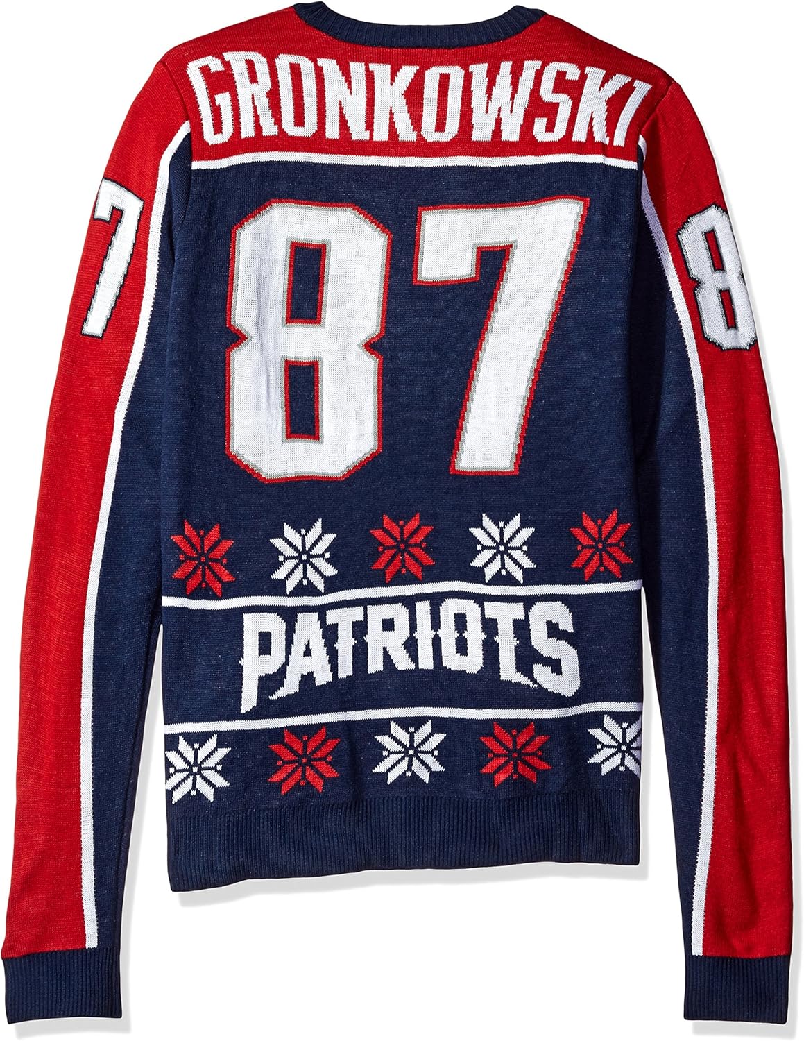 Amazon Com Nfl New England Patriots Player Portrait Ugly Sweater Rob Gronkowski X Large Clothing