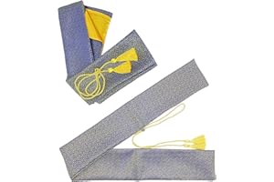 FLURSAILE 2pcs Sword Bag 51inch Synthetic Silk Katana Bag Sword Cover Carrying Case For Samurai Swords
