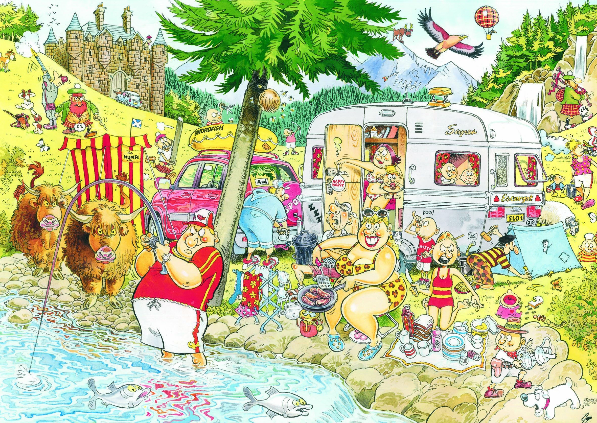 Wasgij Mystery Camping Commotion 1000 Piece Jigsaw Puzzle