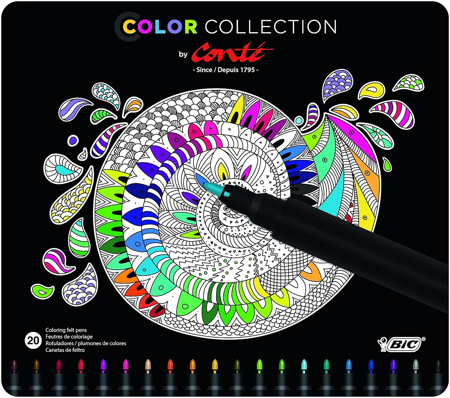 Conte Feutres De Coloriage Boite Metallique Edition Limitee De 20 Autres Jouets Et Jeux Shepper Com