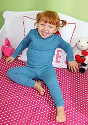 Girls Cotton Thermal Underwear Long Johns 2-Piece