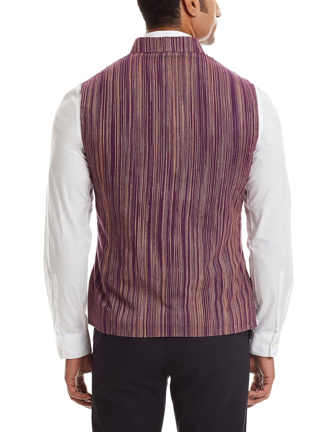 sobre estilo men's banded collar linen jacket