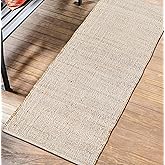 Savi Home Jute Cotton Handwoven Runner Rug 24"x72" - Natural Fiber Rustic Farmhouse Runner Rug - Vintage Boho Decor for Bedroom, Dining Room, Hallway & Office