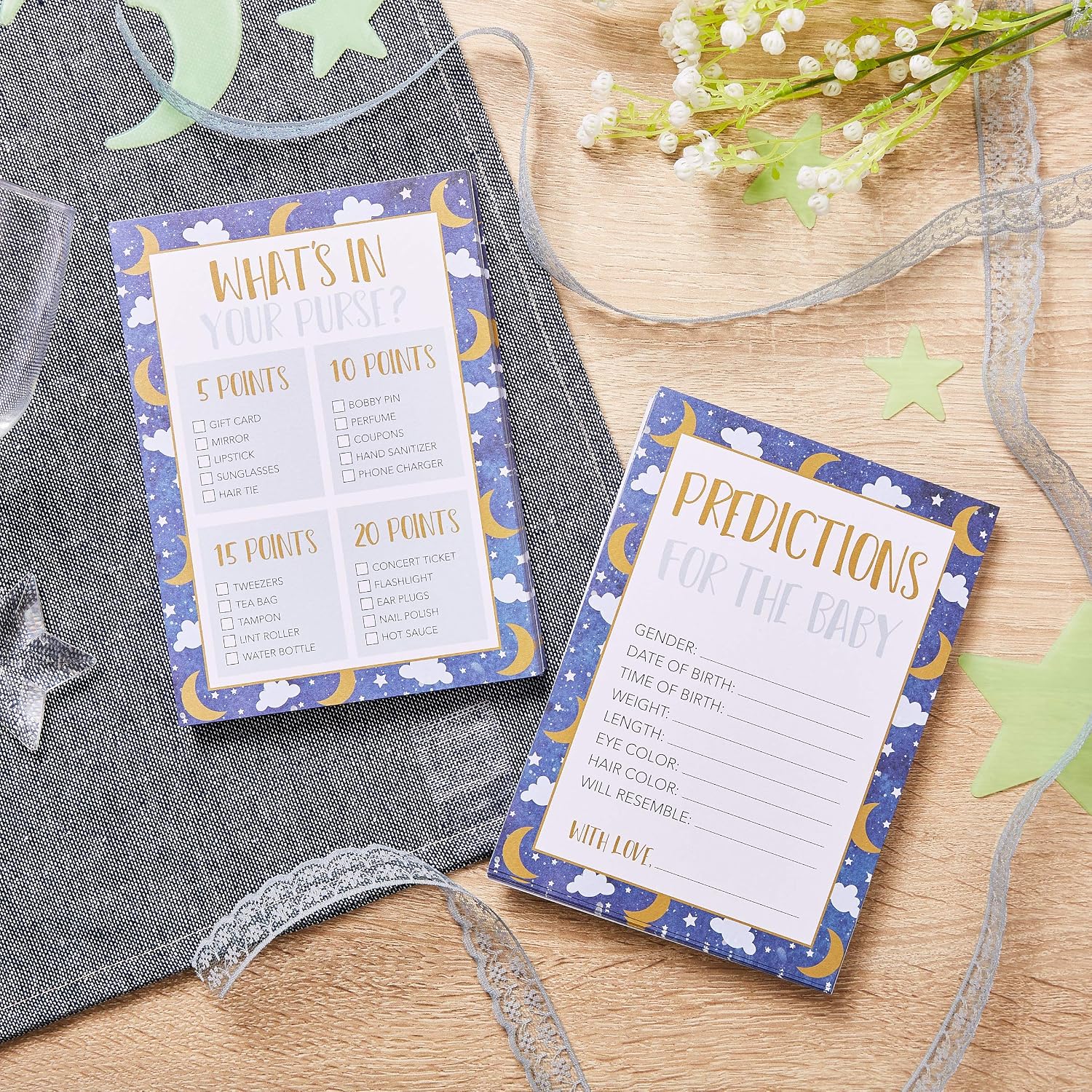 Juvale Baby Shower Game Card Packs, 5-Set Party Activity Supplies For 50 Guests, Including Bingo, Word Scramble - Image 3