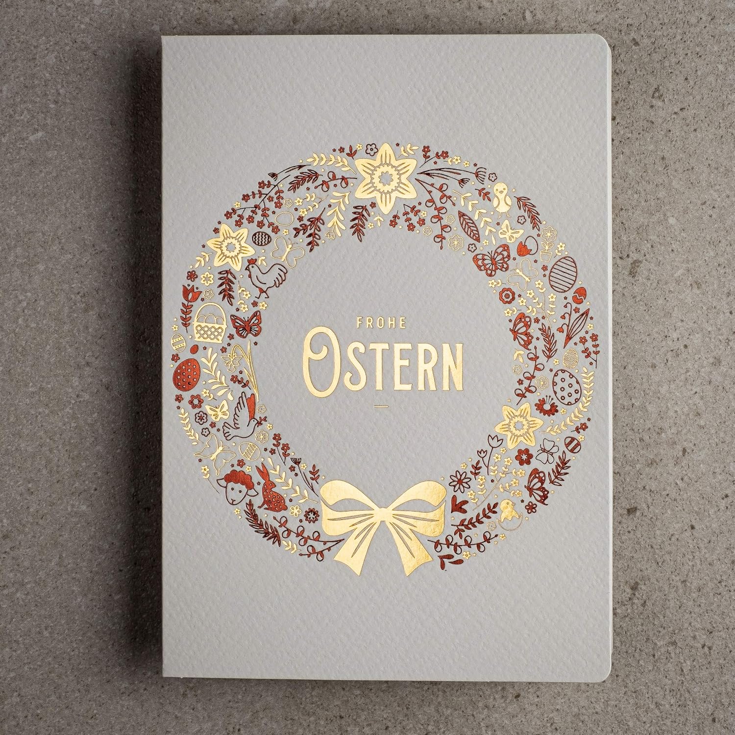 ART NUVO Exclusive Easter cards, set of 10 manufactory cards in light beige 120 x 170 mm - Image 4