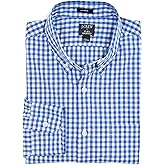 J.Crew Men's Classic Fit Long Sleeve Flex Casual Shirt (XL, Rain Blue White Gingham)