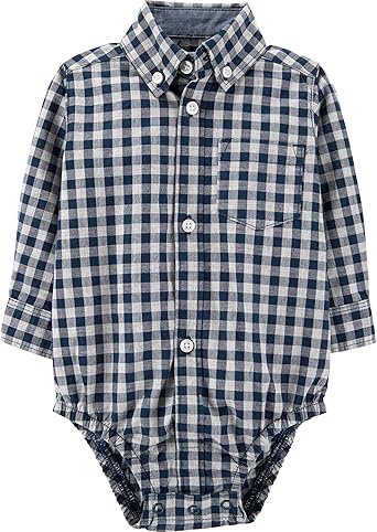 baby boy button down bodysuit