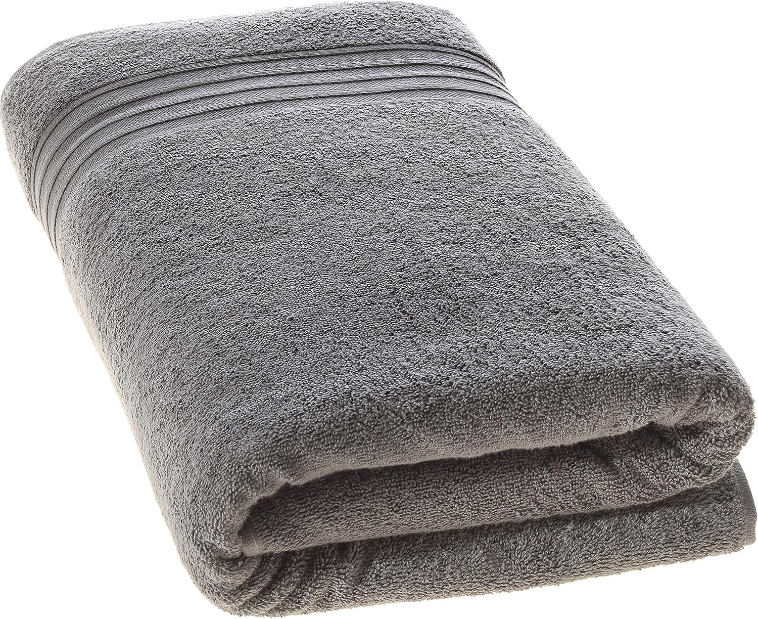 Hammam Linen Jumbo Bath Sheets 35 x 70 Inches Soft and Absorbent, Premium Quality 100% Cotton Large Bath Towels (Cool Grey, Bath Sheet)
