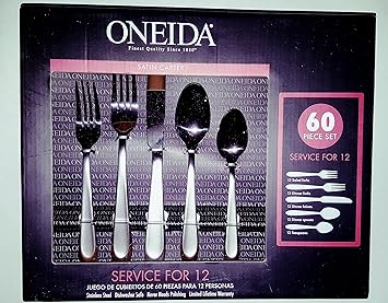 Oneida 60-Piece Flatware Set Service for 12 (Satin Carter)