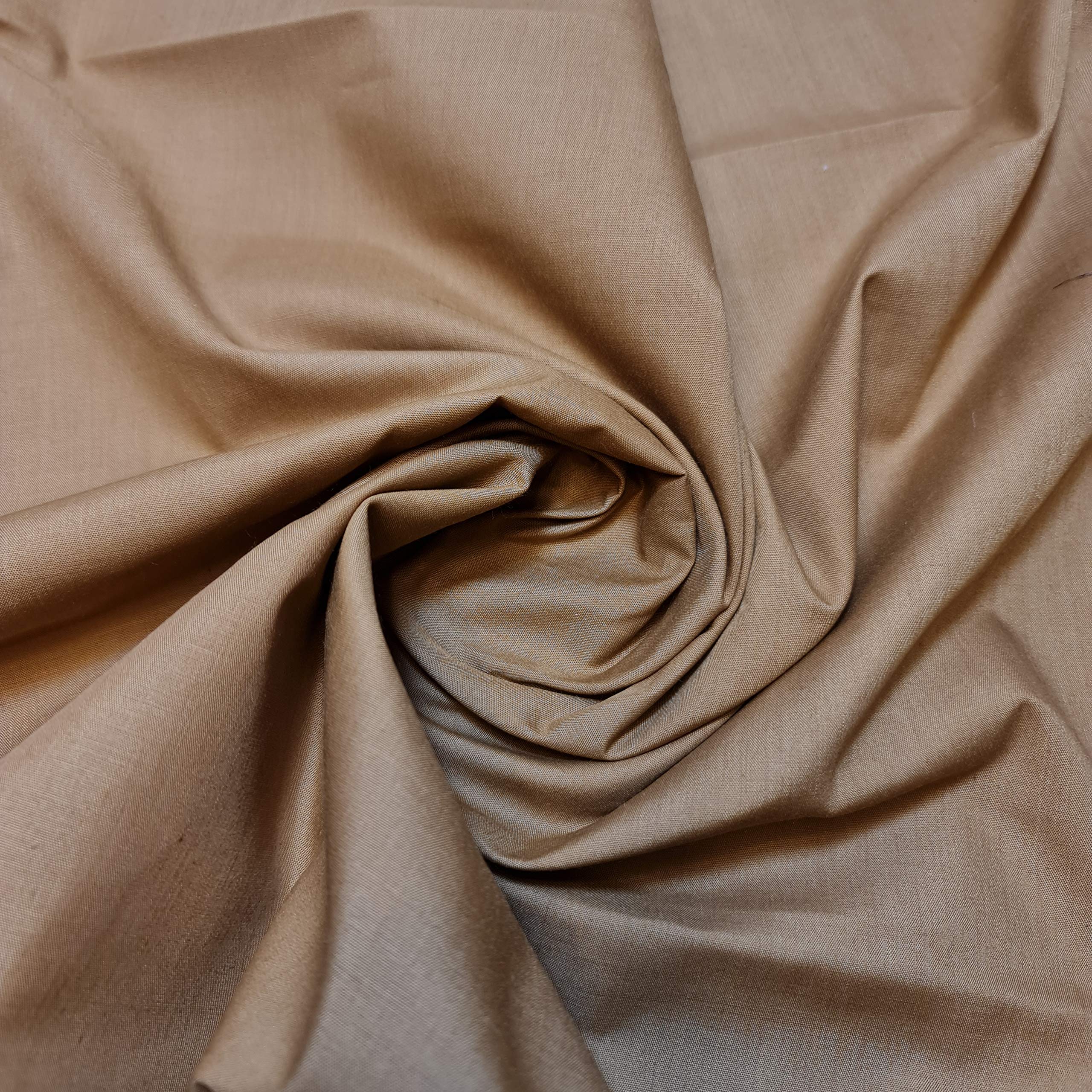Textile Station Plain/Solid Dyed Polyester Polycotton Dress Craft Fabric Material 44" - 112 cm Wide Sold As 1 Meter Pre - Cut Lengths (Available in 42 Colours) (Mustard, 10 Meter)
