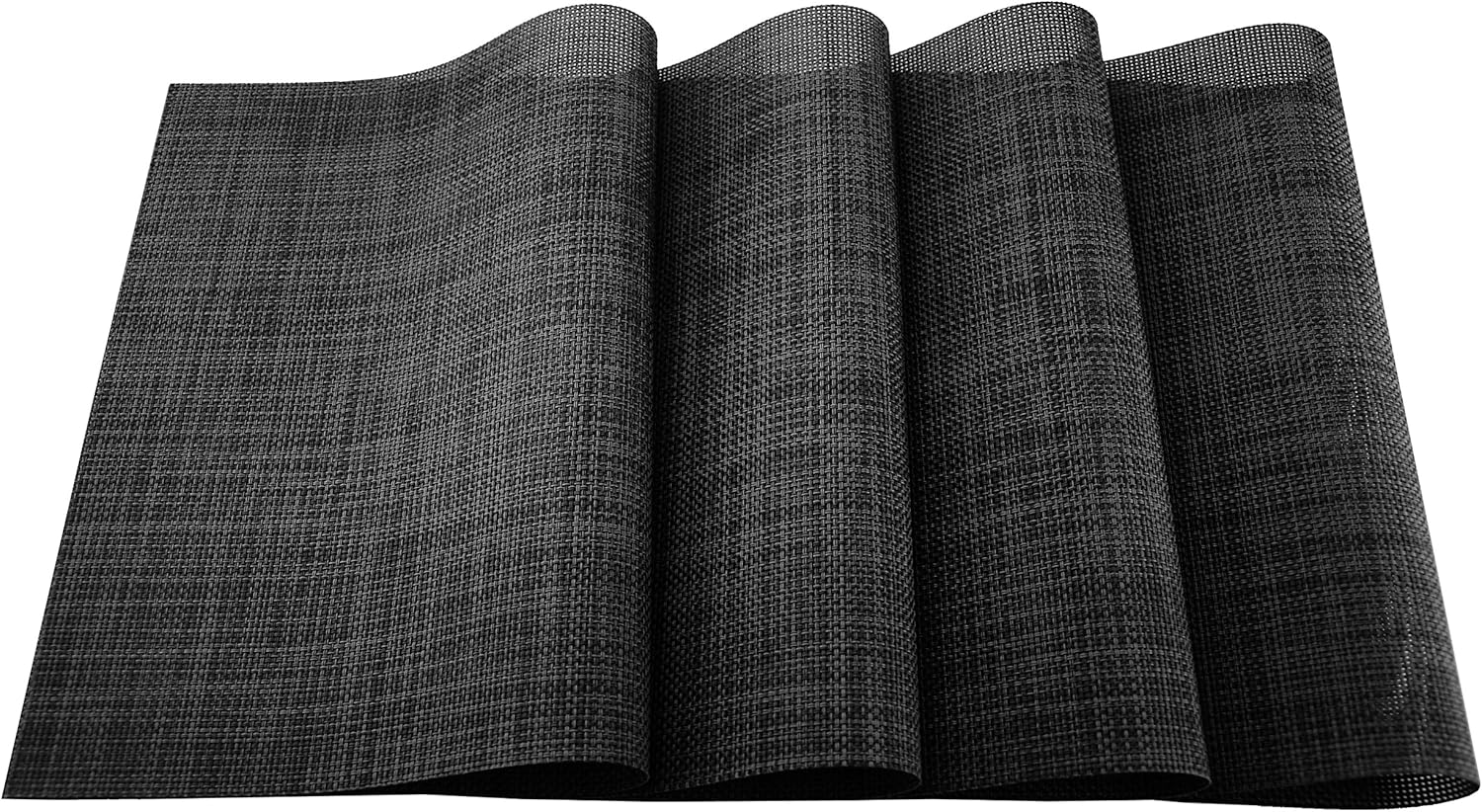 KOKAKO Placemats Washable Dining Table Place Mats PVC Kitchen Table Mats,Set of 4(Dark Gray): Home & Kitchen