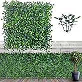 ODTORY Artificial Grass Wall Panel Backdrop,10" X 10" 12P(8.4 sqft) UV-Anti Greenery Boxwood Panels for Indoor Outdoor Green Wall Decor & Ivy Fence Covering Privacy
