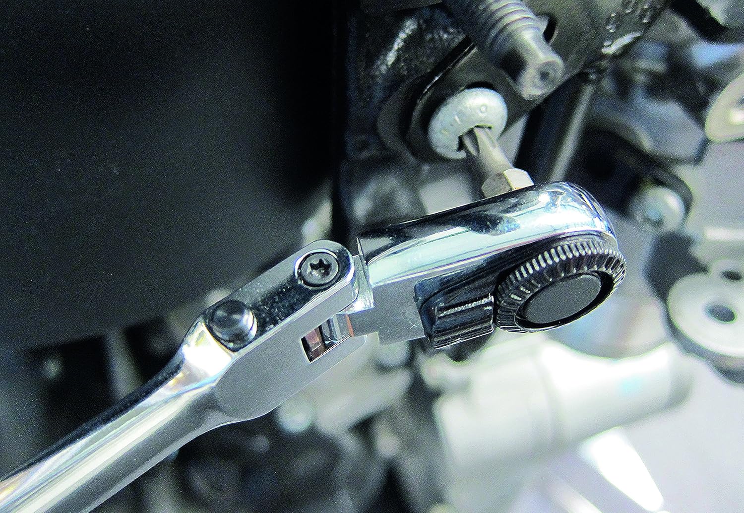 Laser 6744 Flexi-Head Ratchet & Bit Driver 1/4"D, Silver - Image 5