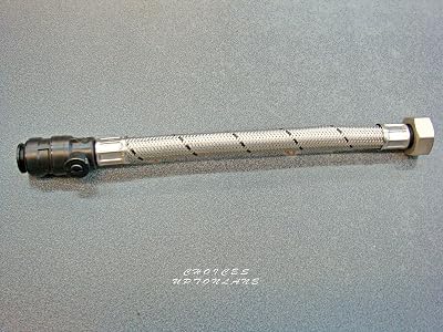 AK 15mm Push Fit Tap Connector with Isolator Valve x 3/4" Female BSP 300mm Pair