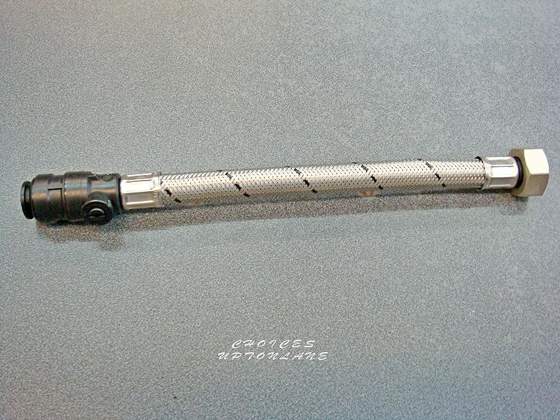 AK 15mm Push Fit Tap Connector with Isolator Valve x 3/4" Female BSP 300mm Pair
