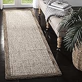 SAFAVIEH Abstract Collection Runner Rug - 2'3" x 6', Brown & Ivory, Handmade Wool, Ideal for High Traffic Areas in Living Roo
