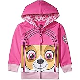 Nickelodeon Paw Patrol Character Big Face Zip-up Hoodies - Skye, Everest - Toddlers