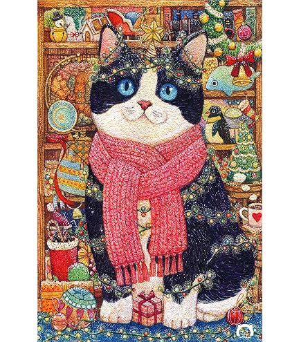 Pintoo Jigsaw PuzzlesUMRT 900 Piece For Adults - Keyto - Cat Ice Cream Shop Beautiful Plastic Puzzle Home Decor Zero Dust Easy Storage H3876