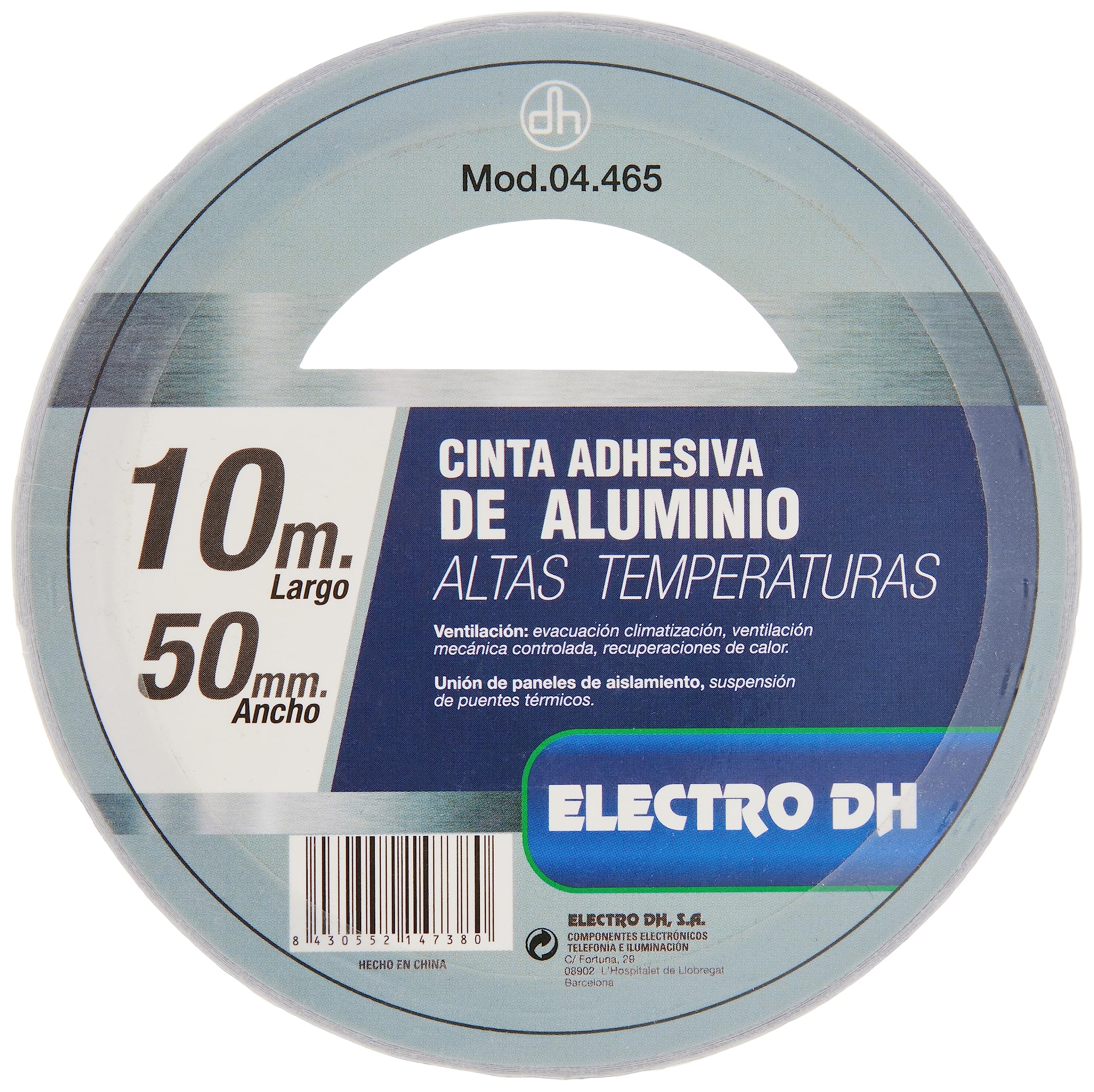 ElectroDH CINTAAL10 Aluminium Adhesive Tape 50 mm Roll 10 Metres