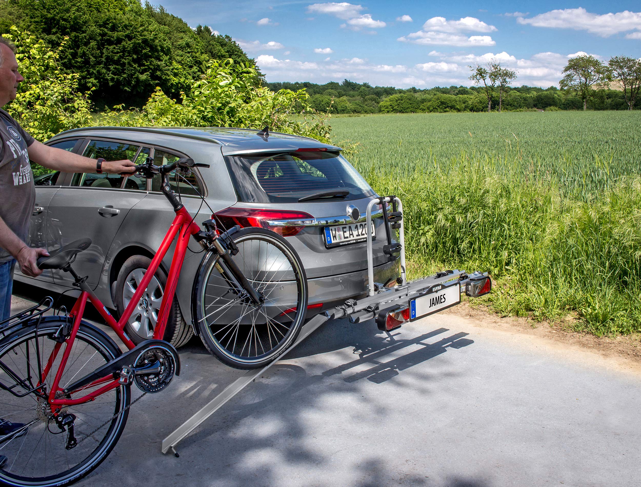 Coupling Racks Automotive EUFAB 12010LAS Raven Fold Down Tow Bar Bicycle Carrier for 2 Bicycles