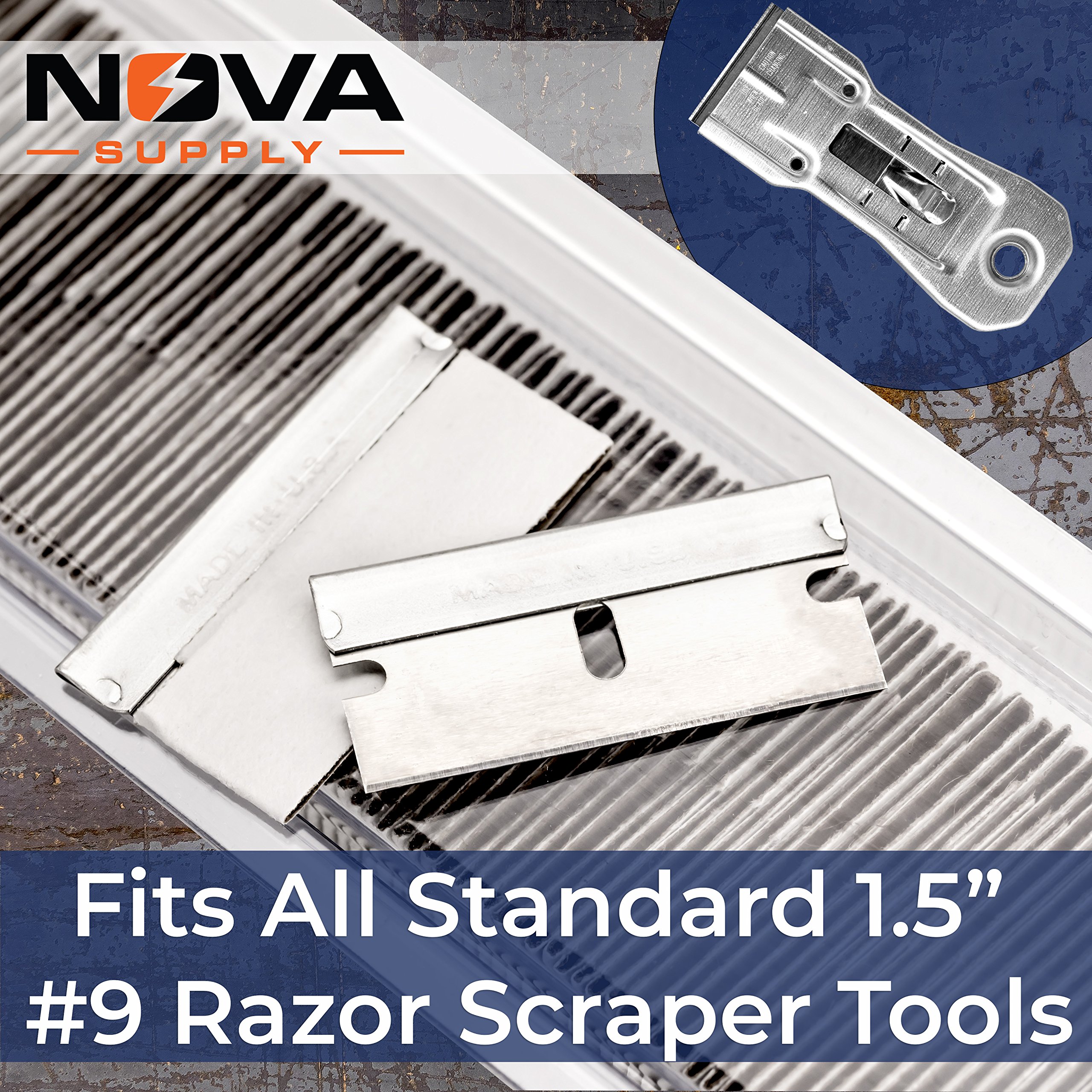 Ultra Sharp, USAMade Steel Razor Scraper Blades Bulk 100 Pack by Nova Supply eBay
